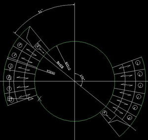 塔頂平臺(tái)鋼格板布置圖 塔頂平臺(tái)鋼格板布置圖
